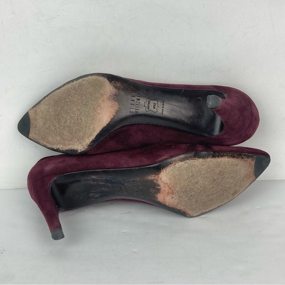 STUART WEITZMAN Burgundy Suede Pumps Heels - Picture 11 of 11